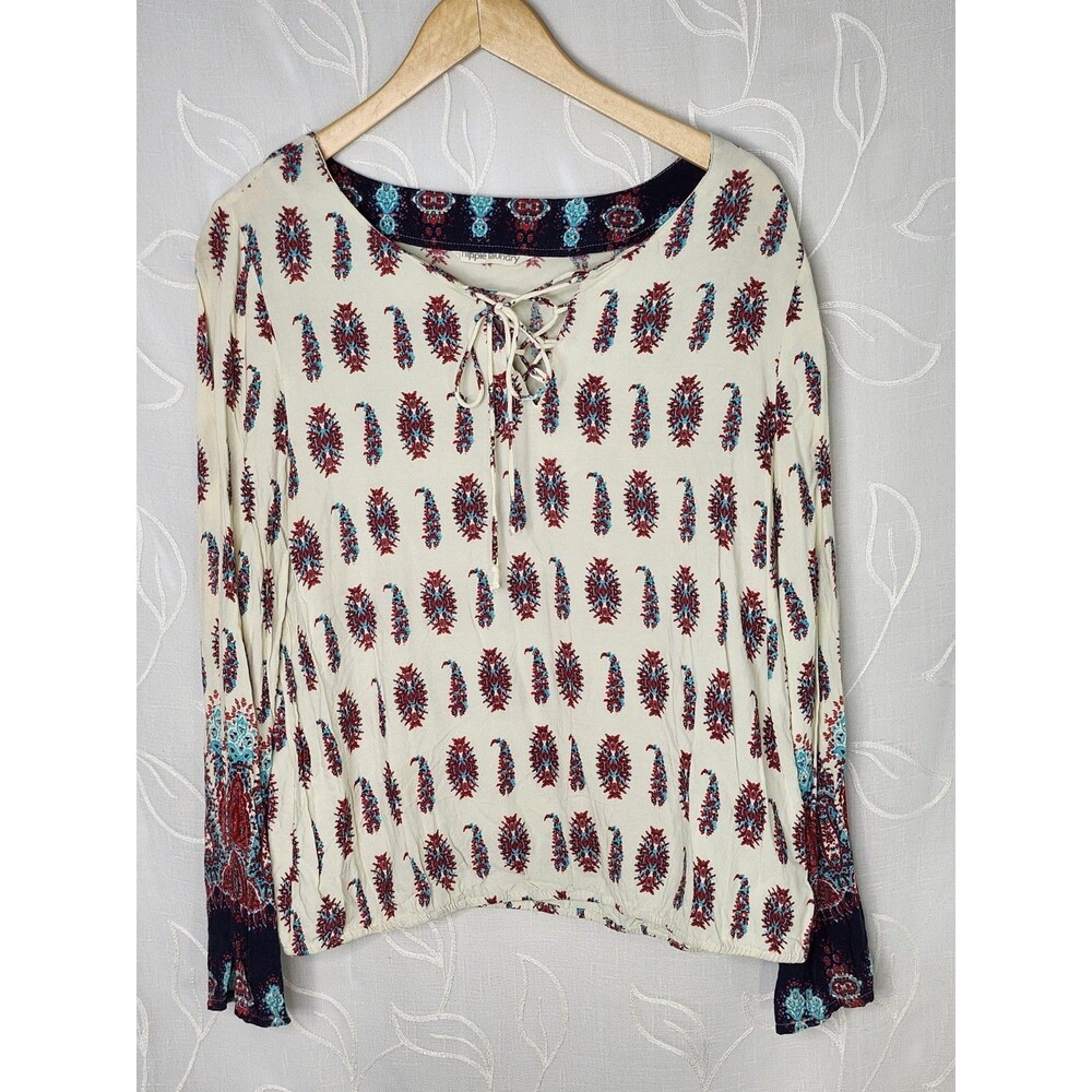 Hippie Laundry Women's Colorful Bohemian Large Tunic Top Boho Festival Casual